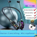 long time bluetooth earphones hifi sound earbuds wireless headphones sports gamer neck hanging headsets