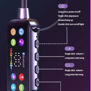 u60i wireless neckband headphones ergonomic design – high quality stereo sound, 30 hours battery, tf card support & flexible folding feature
