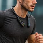 u60i wireless neckband headphones ergonomic design – high quality stereo sound, 30 hours battery, tf card support & flexible folding feature
