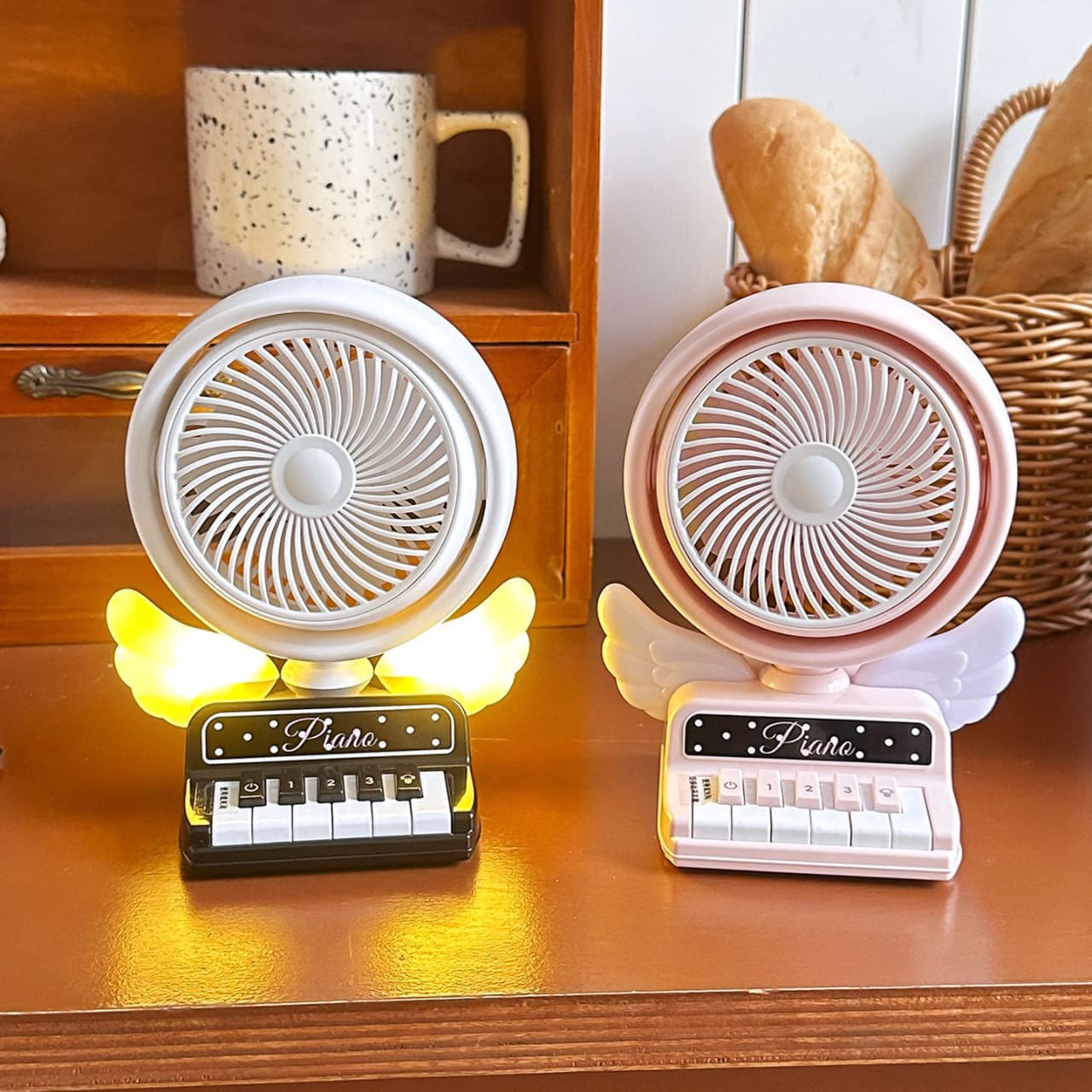 piano shaped mini usb desktop fans